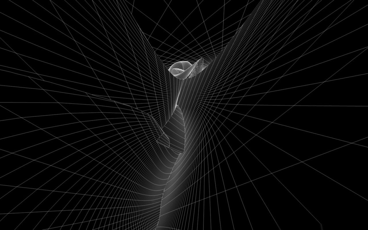 Cool 3D Abstract Wallpaper Black White
